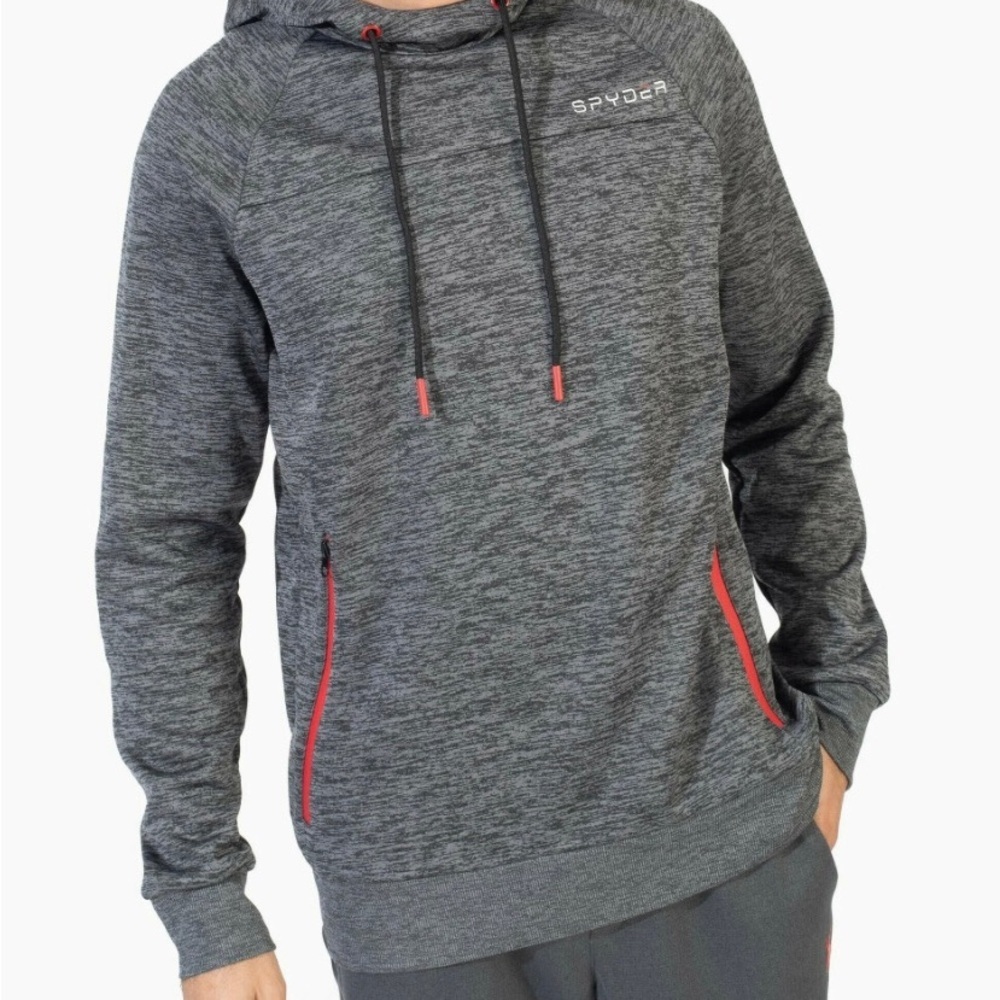 Spyder Men's Gray Heather Hooded Pullover